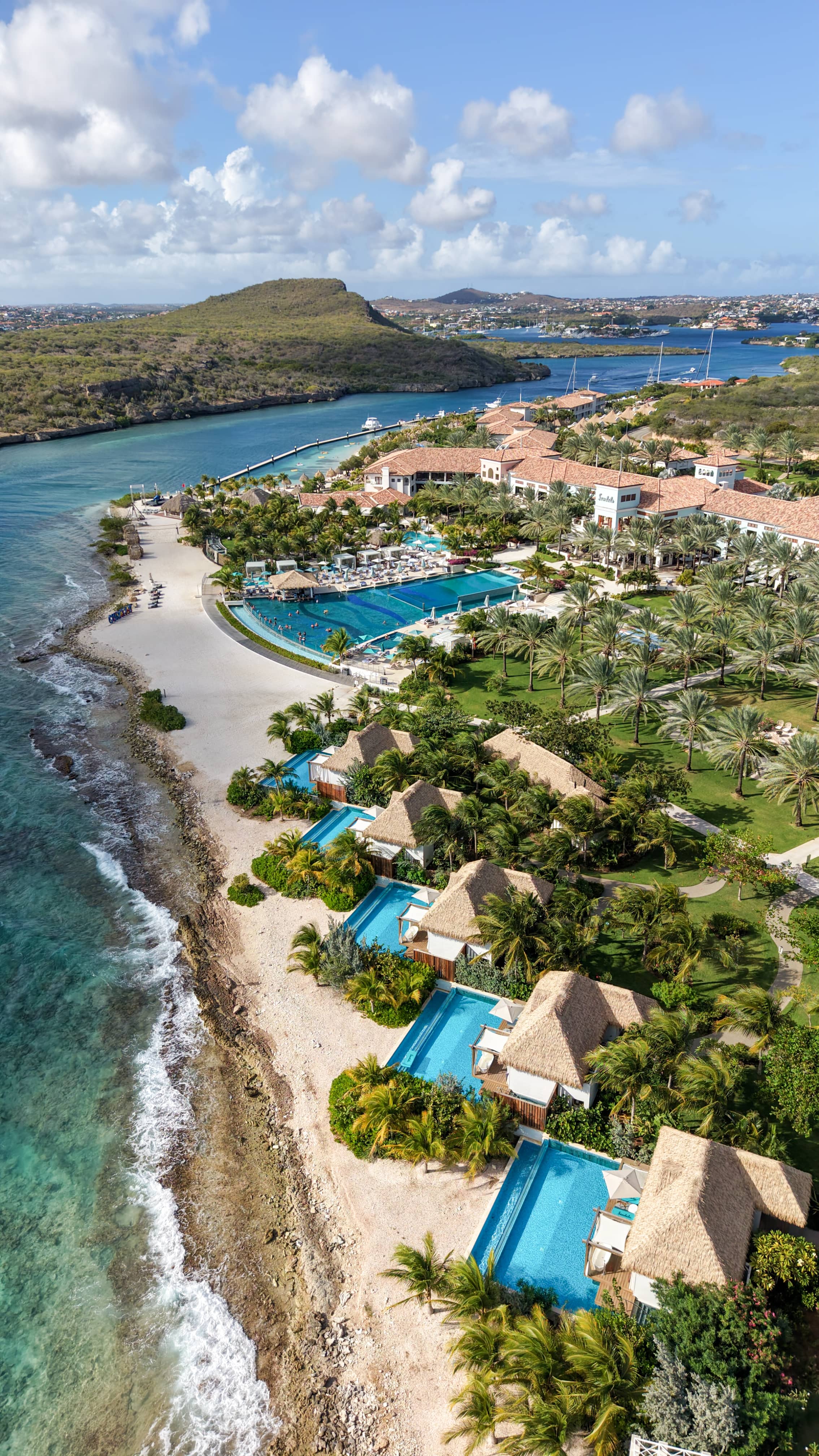 Sandals resort pools and beach area